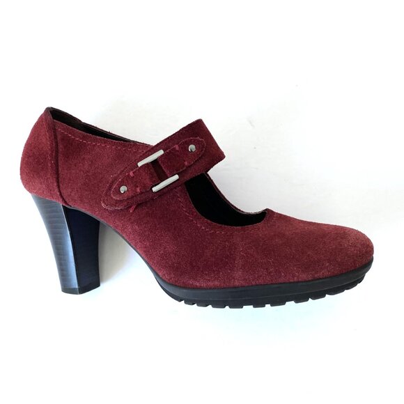 Aerosoles Momento Suede Mary Jane Pumps Burgundy - Picture 2 of 13